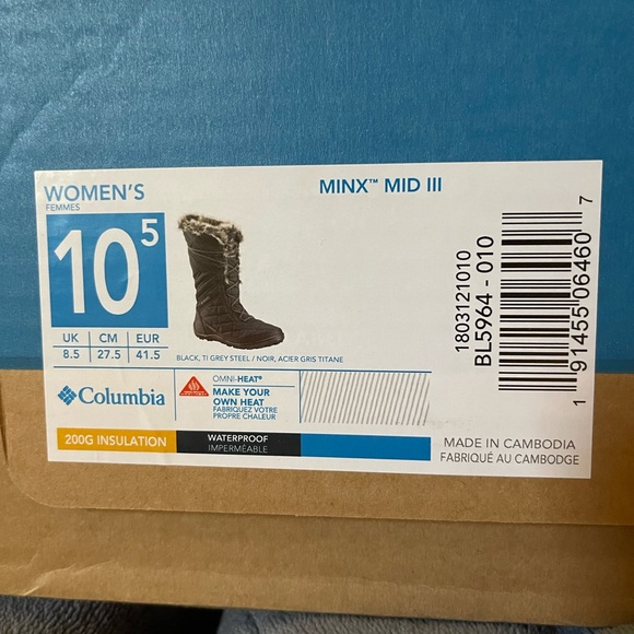 Columbia NWT snow boots size 10.5 - Picture 3 of 3